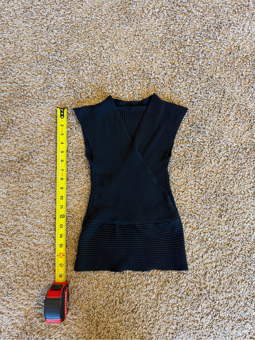 Ribbed Black Sleeveless Top